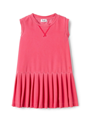 Fuchsia Il Gufo dress for girls with short sleeveless design