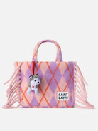 Charm con mini husky peluche per bambini MC2 ST. Barth Kids grigio con laccio rosso CHARF01 01800I MC2 ST. BARTH KIDS 