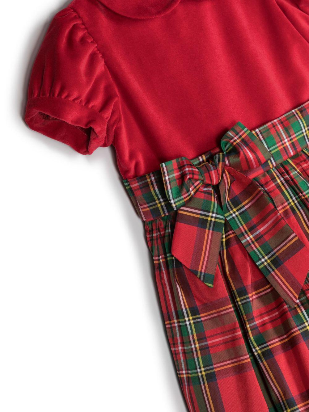 Abito per neonata Mariella Ferrari rosso con motivo tartan ABI9MC 040028 MARIELLA FERRARI 