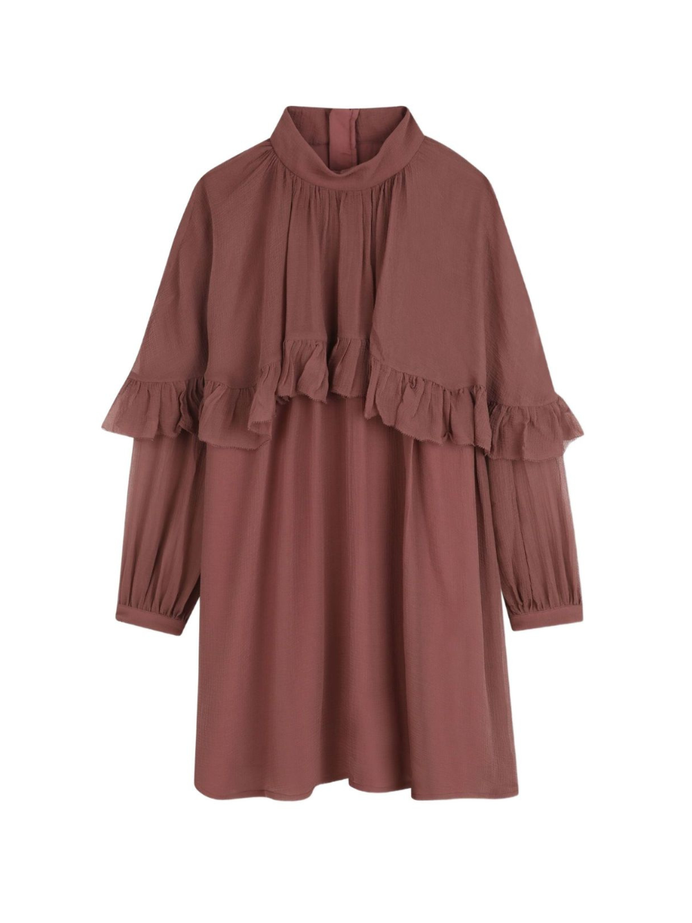 Abito per bambina Chloé Kids rosa con dettaglio ruches C20614 47N CHLOE' KIDS 