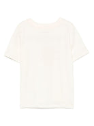 T-shirt per bambina Mini Rodini beige con stampa sole 2562011011 OFF-WHITE MINI RODINI 