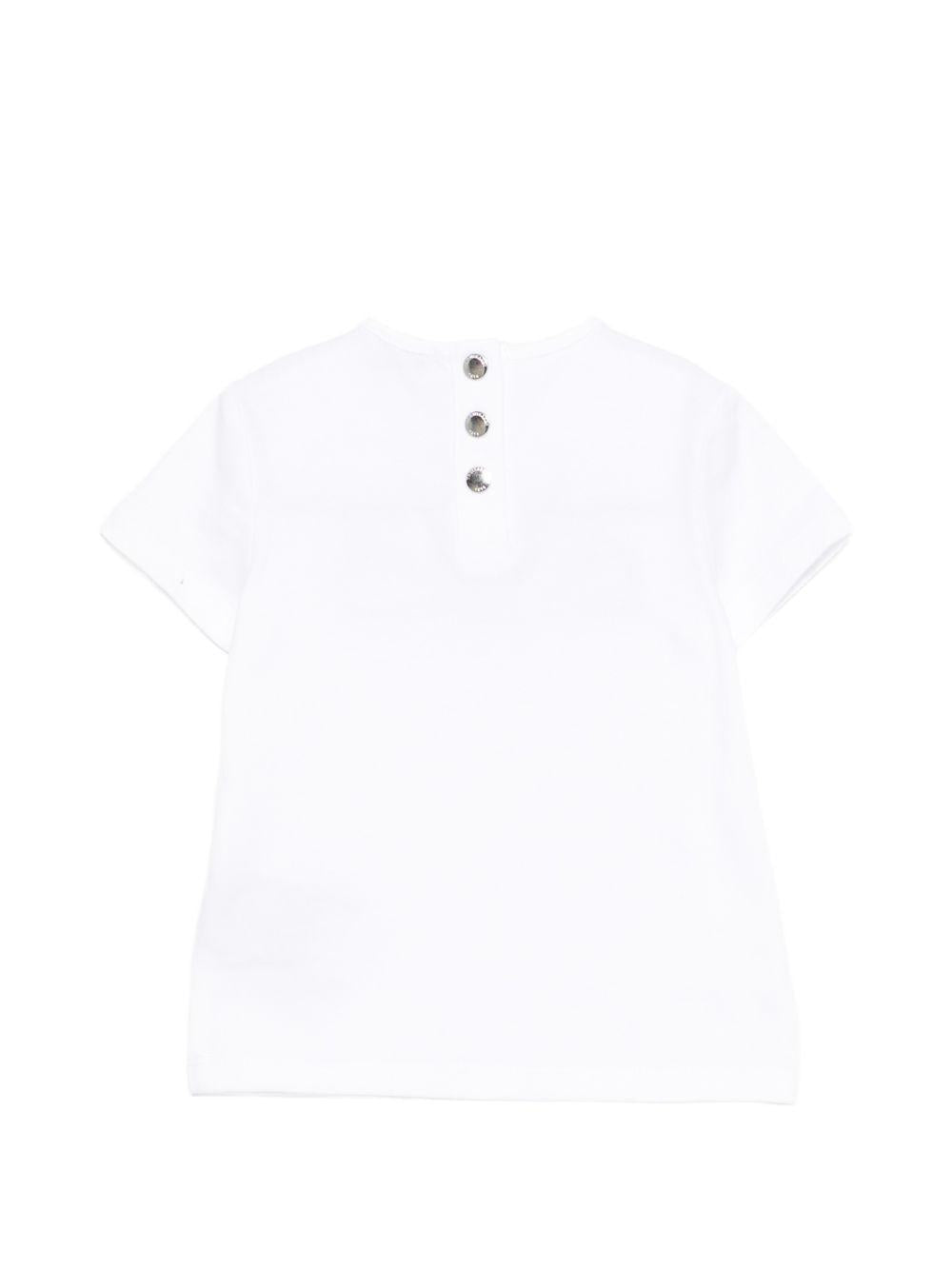 T-shirt per neonato Trussardi Junior bianca con logo blu sul davanti TIP26124TS WHITE TRUSSARDI JUNIOR 