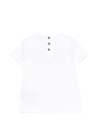 T-shirt per neonato Trussardi Junior bianca con logo blu sul davanti TIP26124TS WHITE TRUSSARDI JUNIOR 