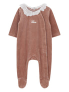 Tutina per neonata Chloé Kids rosa con colletto in pizzo C20775 N02 CHLOE' KIDS 