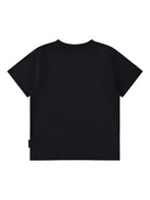 T-shirt per bambino Molo nera con stampa grafica stile Basket 1S26A206 9830 MOLO 