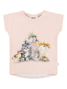 T-shirt Ragnhilde per bambina Molo rosa con stampa animali 2S26A212 5228 MOLO 