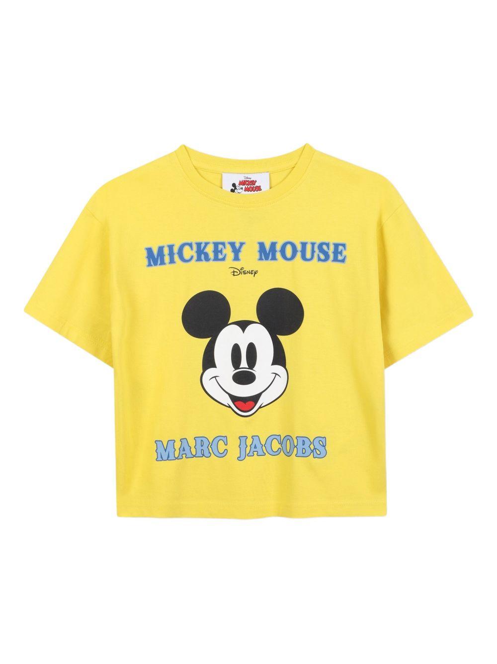 T-shirt per bambino Marc Jacobs Kids x Disney Mickey Mouse gialla con stampa grafica W60588 526 THE MARC JACOBS KIDS 