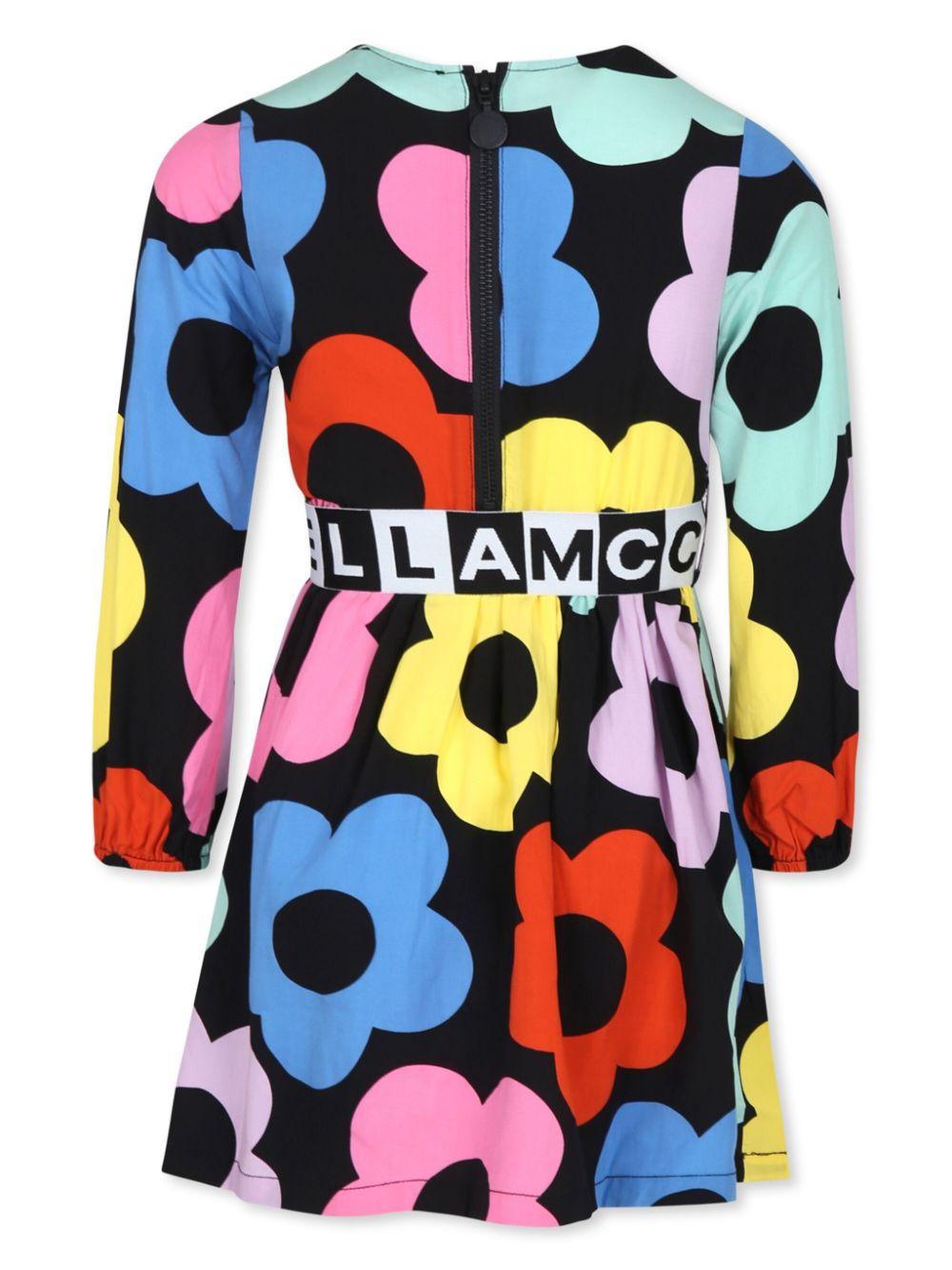 Abito per bambina Stella McCartney Kids nero a fiori TV1E30 Z2166 930MC STELLA McCARTNEY KIDS 