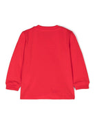 T-shirt per neonati Moschino Kids rosso con stampa Teddy Bear MUO00VLAA10 50109 MOSCHINO KIDS 