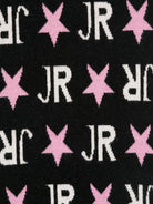 Set berretto con logo per bambina John Richmond Junior nero con motivo a stelle RGA24022HS STAR L.BLK/O-WHT/PNK JOHN RICHMOND JUNIOR 