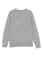 Maglione per bambino MC2 Saint Barth Kids grigio con scritta ricamata sul davanti "It's hard to follow me" DOU0001 02137I MC2 ST. BARTH KIDS 