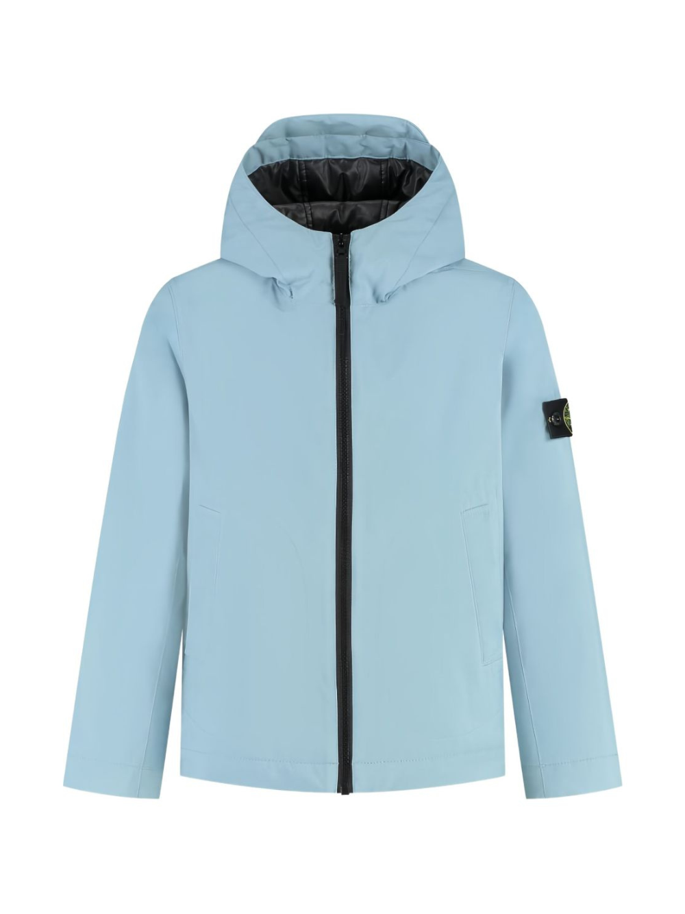 Parka per bambino Stone Island Junior azzurro con cappuccio K2S164100001S0A27 V004A STONE ISLAND JUNIOR 
