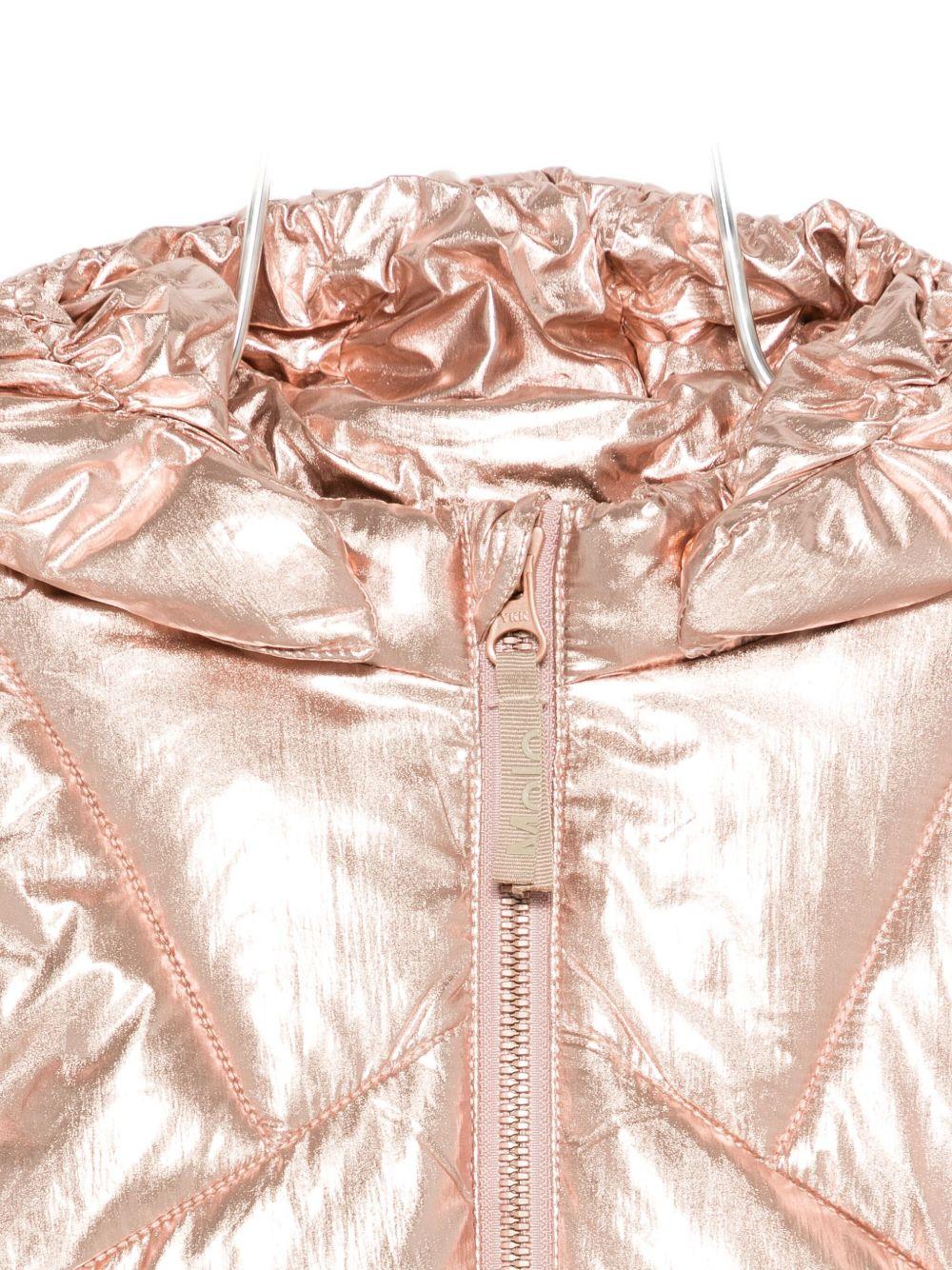 Giubbino Harpo per neonata Molo rosa con effetto metallizzato 5W25M318 5399 MOLO 