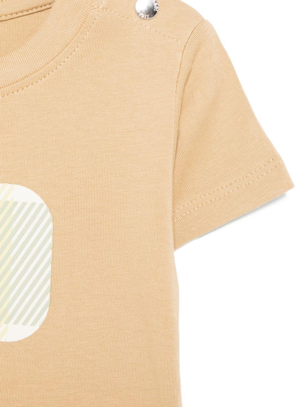 T-shirt per neonato Trussardi Junior beige con stampa grafica TIP26072TS BROWN INC. TRUSSARDI JUNIOR 