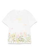 T-shirt per neonata Fendi Kids bianco con logo BFI168 7AJ F0TU9 FENDI KIDS 