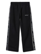 Pantaloni sportivi per bambino Off-White Kids neri Bookish Logo Band OBCH009F24FLE001 1001 OFF WHITE KIDS 