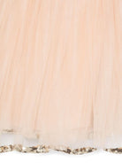 Abito per bambina Douuod Kids beige in tulle con dettagli con ruches e paillettes DV1A00 Z2454 185 DOUUOD 