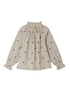 Blusa per bambina Bonpoint beige a quadri W05GBLW00016 310A BONPOINT 