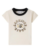 T-shirt per neonato Bonpoint Tom beige con bordi a contrasto P05YTSK00001 104 BONPOINT 