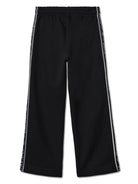 Pantaloni sportivi per bambino Off-White Kids neri Bookish Logo Band OBCH009F24FLE001 1001 OFF WHITE KIDS 