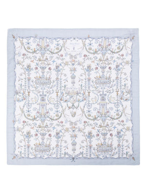 Coperta per neonato Atelier Choux azzurro con stampa all-over