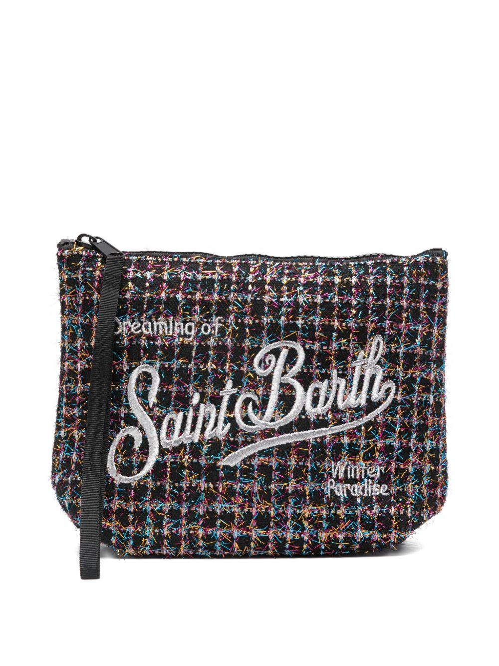 Pochette Aline per bambina MC2 Saint Barth Kids nera con logo ricamato ALI0027 01374I MC2 ST. BARTH KIDS 