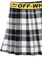 Gonna per bambina Off-White Kids bianco e nero con motivo a quadri OGCC02AF25FAB001 1018 OFF WHITE KIDS 