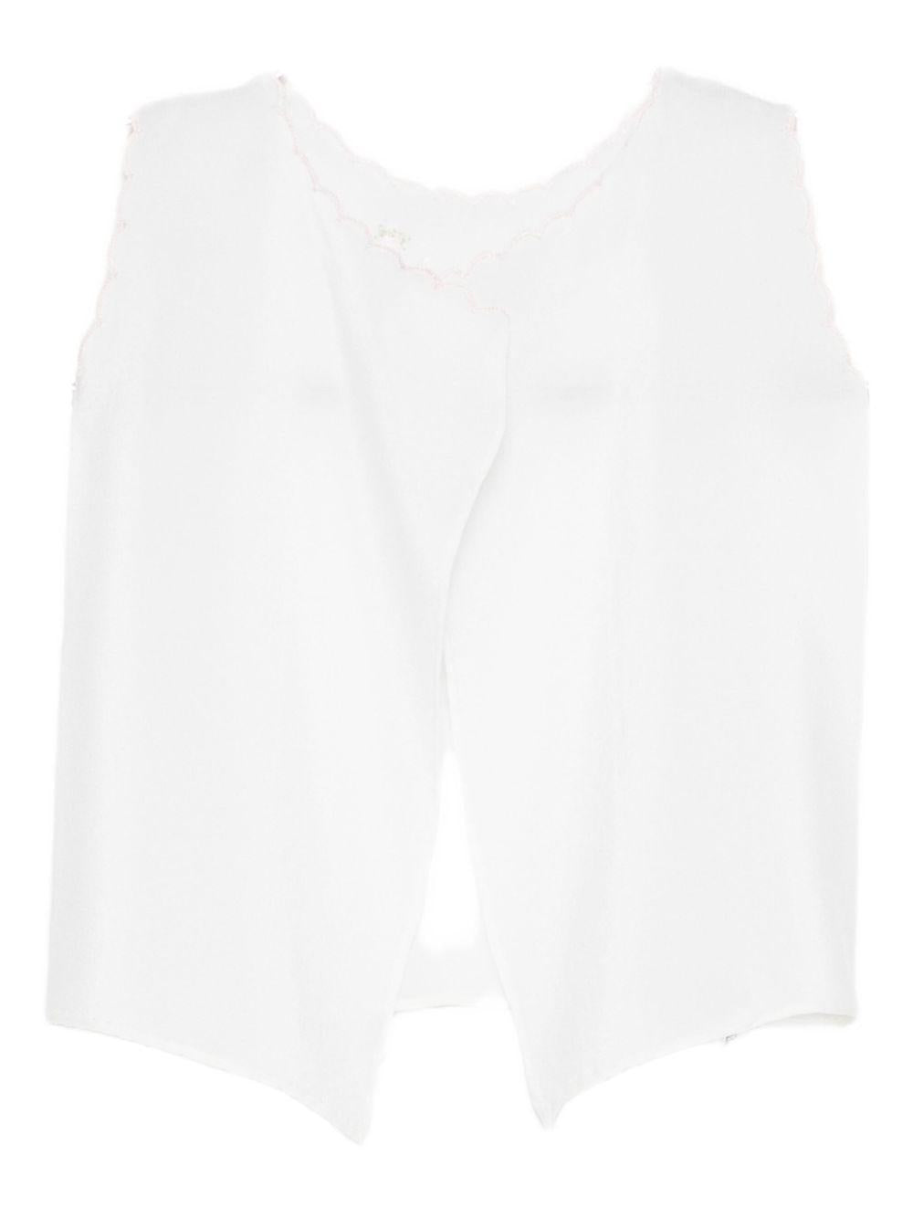 T-shirt per neonata Mariella Ferrari bianco con dettagli ricamati COG7 ROSA MARIELLA FERRARI 
