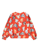 Felpa per bambina Molo Marge rosso con stampa grafica all-over 2W25J202 8201 MOLO 