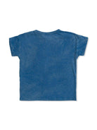 T-shirt per neonato Bobo Choses Morning Egg blu con stampa sul petto B125AB011 421 BOBO CHOSES 