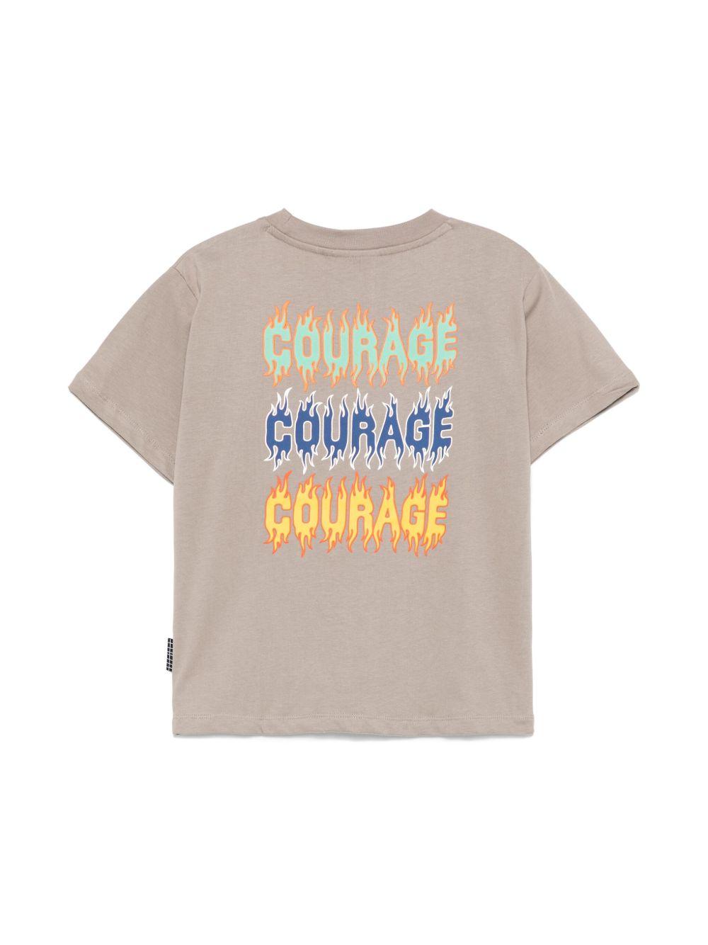 T-shirt per bambino Molo Rodney beige con dettagli applicati 1S25A214 5450 MOLO 