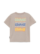 T-shirt per bambino Molo Rodney beige con dettagli applicati 1S25A214 5450 MOLO 