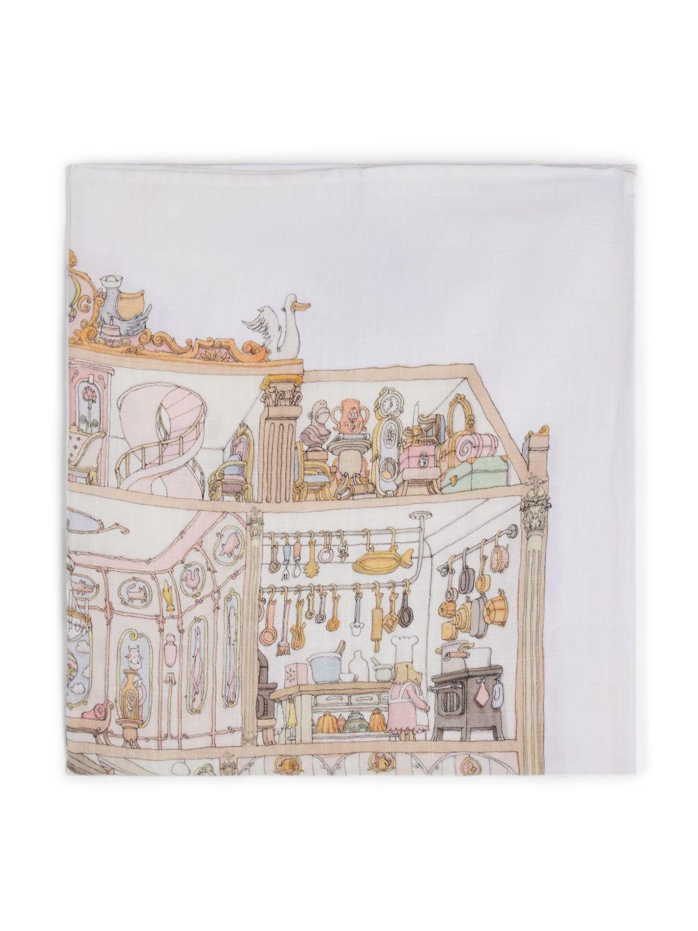 Coperta per neonati Atelier Choux multicolore con stampa illustrazione CA-CQ-DOH O-U ATELIER CHOUX PARIS 