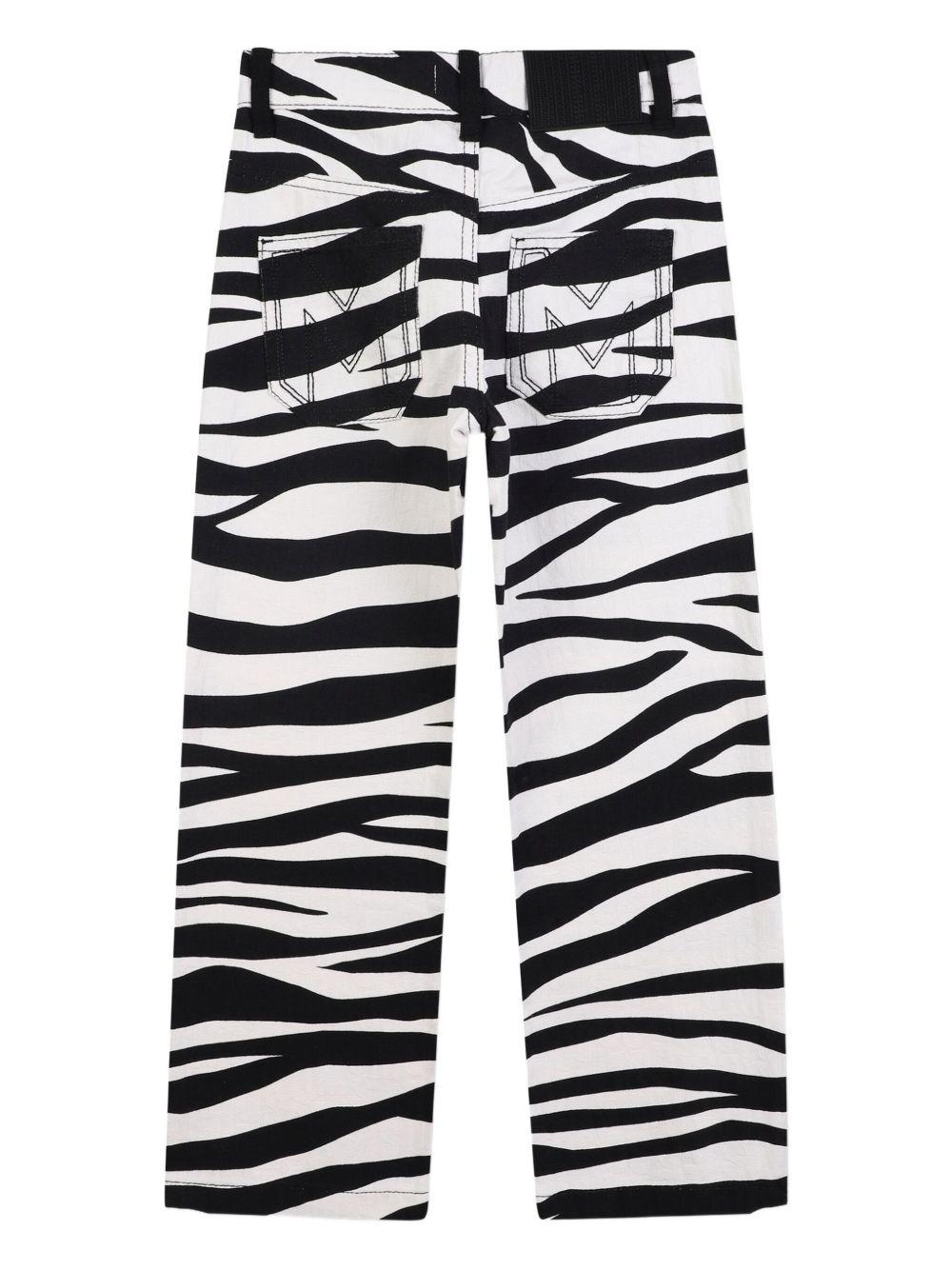 Pantaloni zebrati per bambina Marc Jacobs Kids animalier con stampa zebrata all-over W60591 09B THE MARC JACOBS KIDS 
