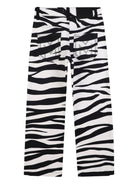 Pantaloni zebrati per bambina Marc Jacobs Kids animalier con stampa zebrata all-over W60591 09B THE MARC JACOBS KIDS 