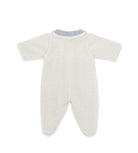 Tutina per neonato La Stupenderia bianca con colletto ricamato azzurro 1TBTT10 M20L24 LA STUPENDERIA 