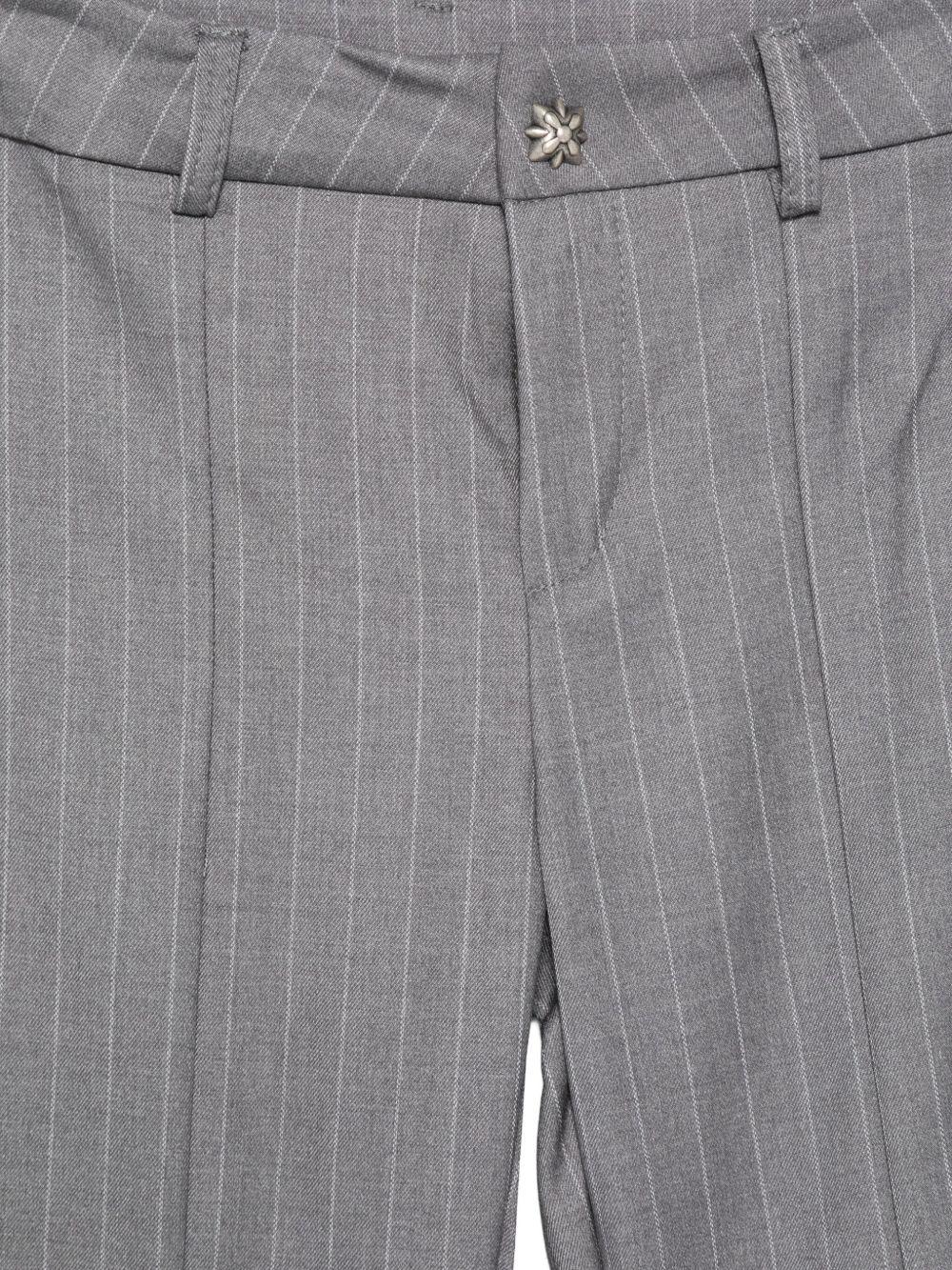 Pantaloni gessati per bambina John Richmond Junior grigi con decorazione sul retro RGA25183PA BLUE VAPOR JOHN RICHMOND JUNIOR 