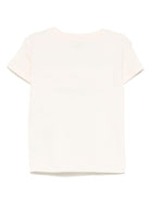 T-shirt per neonato Trussardi Junior beige con logo e dettaglio goffrato TIP25020TS BUTTER TRUSSARDI JUNIOR 