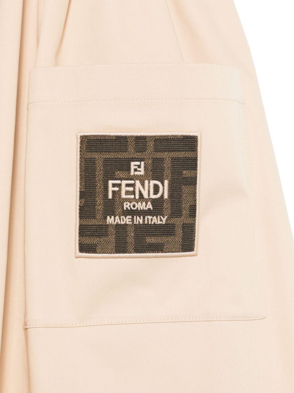 Gonna per bambina Fendi Kids beige con bottoni frontali JFE158 ADEH F1P2P FENDI KIDS 