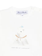 T-shirt per neonato Tartine Et Chocolat bianca con stampa grafica CB10041 13 TArtine & Chocolat 