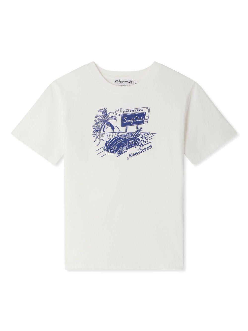 T-shirt Thibald per bambino Bonpoint bianco con girocollo S05BTSK00018 102 BONPOINT 