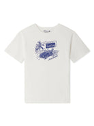 T-shirt Thibald per bambino Bonpoint bianco con girocollo S05BTSK00018 102 BONPOINT 