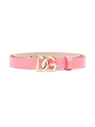 Cintura per bambina Dolce & Gabbana Kids rosa lucida con fibbia color oro EE0062 A1471 80424 DOLCE & GABBANA KIDS 