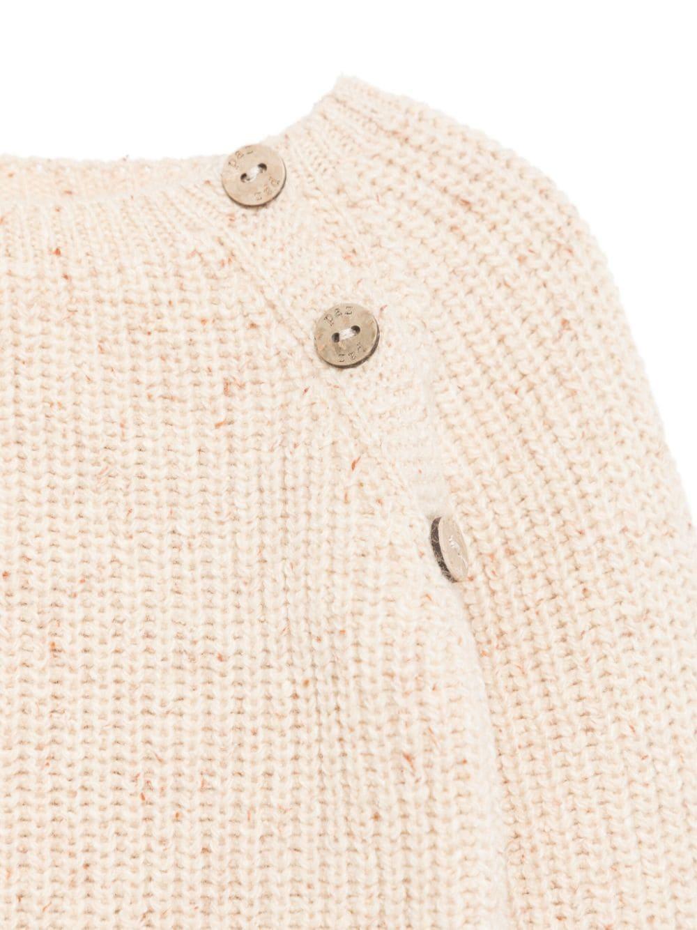 Maglione per neonati Paz Rodriguez beige con effetto mélange 003-131813 64 H89 PaZ RODRIGUEZ 