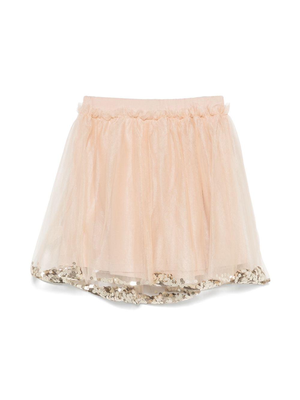 Gonna midi per bambina Douuod Kids beige con paillettes DV7A21 Z2454 185 DOUUOD 