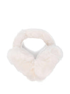 Paraorecchie per bambina MC2 Saint Barth Kids bianco con esterno in shearling EARM005 00228I MC2 ST. BARTH KIDS 