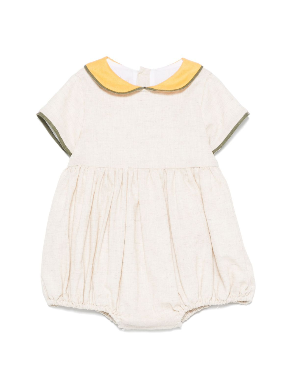 Tutina per neonato La Stupenderia beige con colletto a contrasto TBPG51D05 D19 LA STUPENDERIA 
