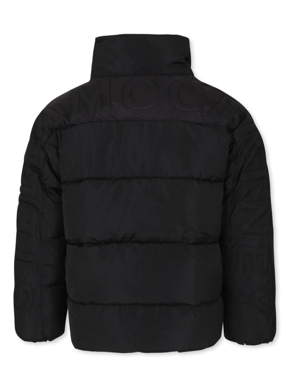 Piumino per bambino Stella McCartney Kids nero con applicazione logo TV2Q57 Z0537 930 STELLA McCARTNEY KIDS 