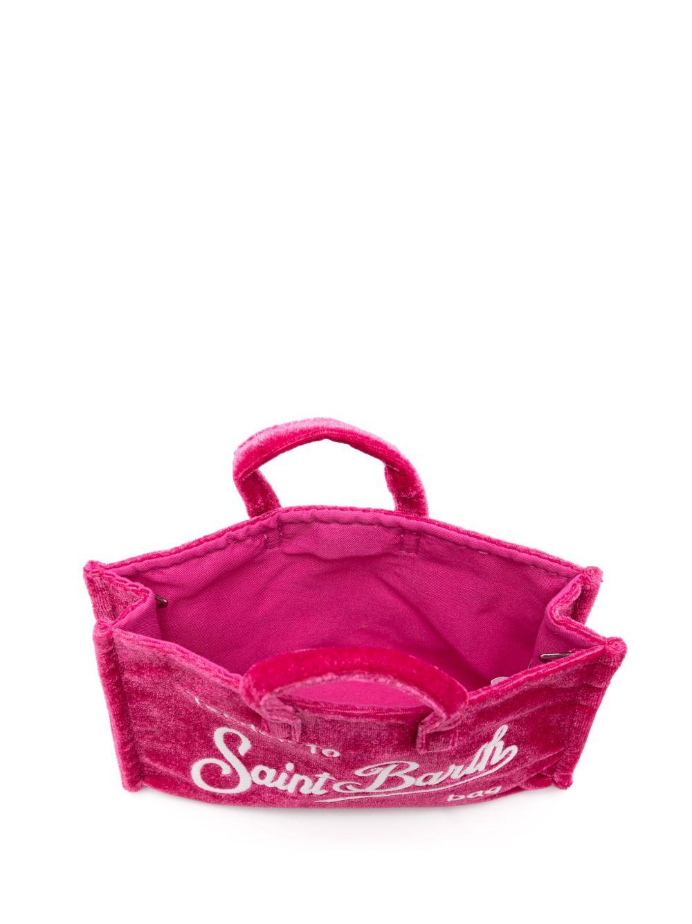 Phone Bag per bambina MC2 Saint Barth Kids fucsia con logo a contrasto ricamato PHONE008 01649I MC2 ST. BARTH KIDS 