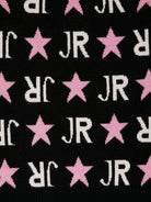 Maglione con logo a intarsi per bambina John Richmond Junior nero con girocollo RGA24003MA STAR L.BLK/O-WHT/PNK JOHN RICHMOND JUNIOR 